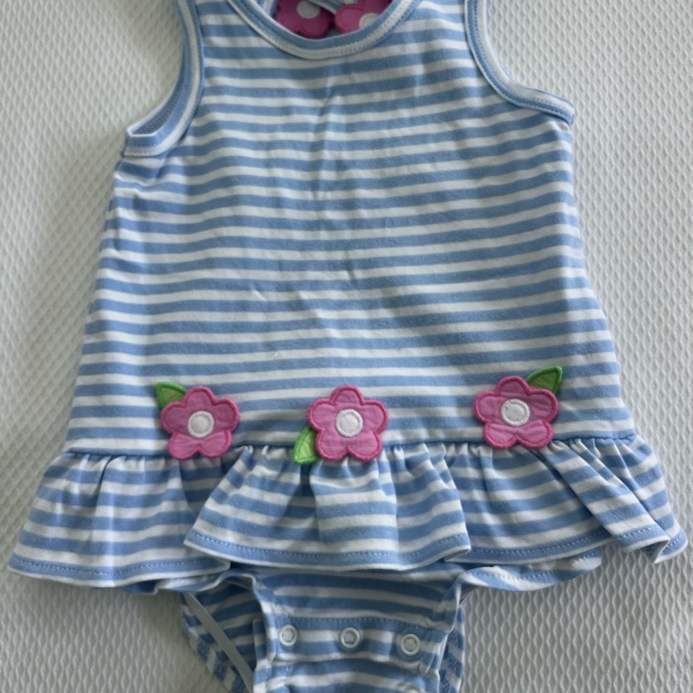 Florence Eiseman Blue and Pink Knit Bubble